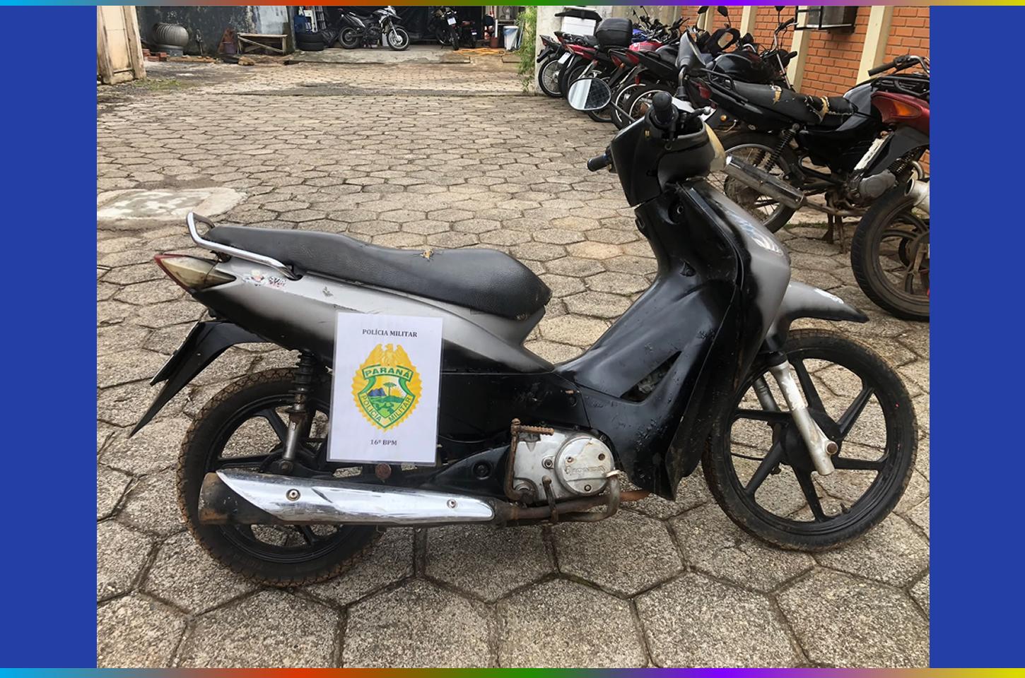 Motocicleta com sinais de adulteração é apreendida pela PM em Guarapuava