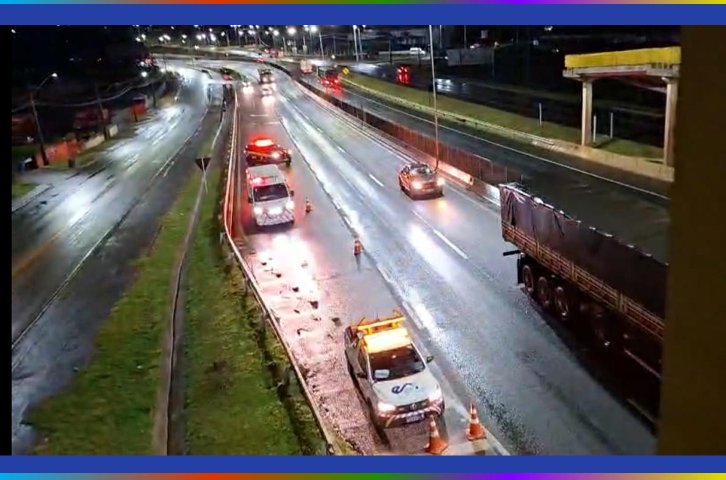 Pedestre morre atropelado por caminhão na BR-277, em Guarapuava