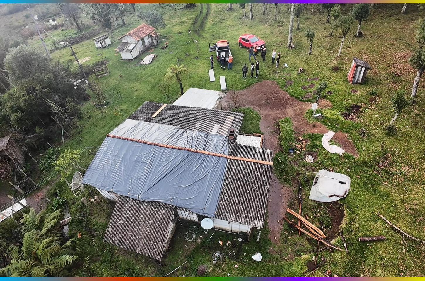 Granizo causa estragos em residências e mobiliza Defesa Civil em Guarapuava