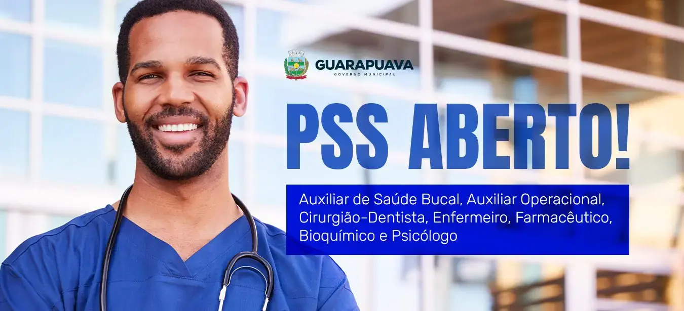 Prefeitura de Guarapuava está com inscrições abertas para Processo Seletivo Simplificado (PSS)