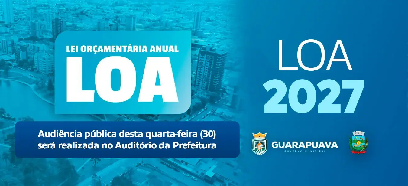 Audiência pública desta quarta-feira (30) é transferida para o Auditório da Prefeitura