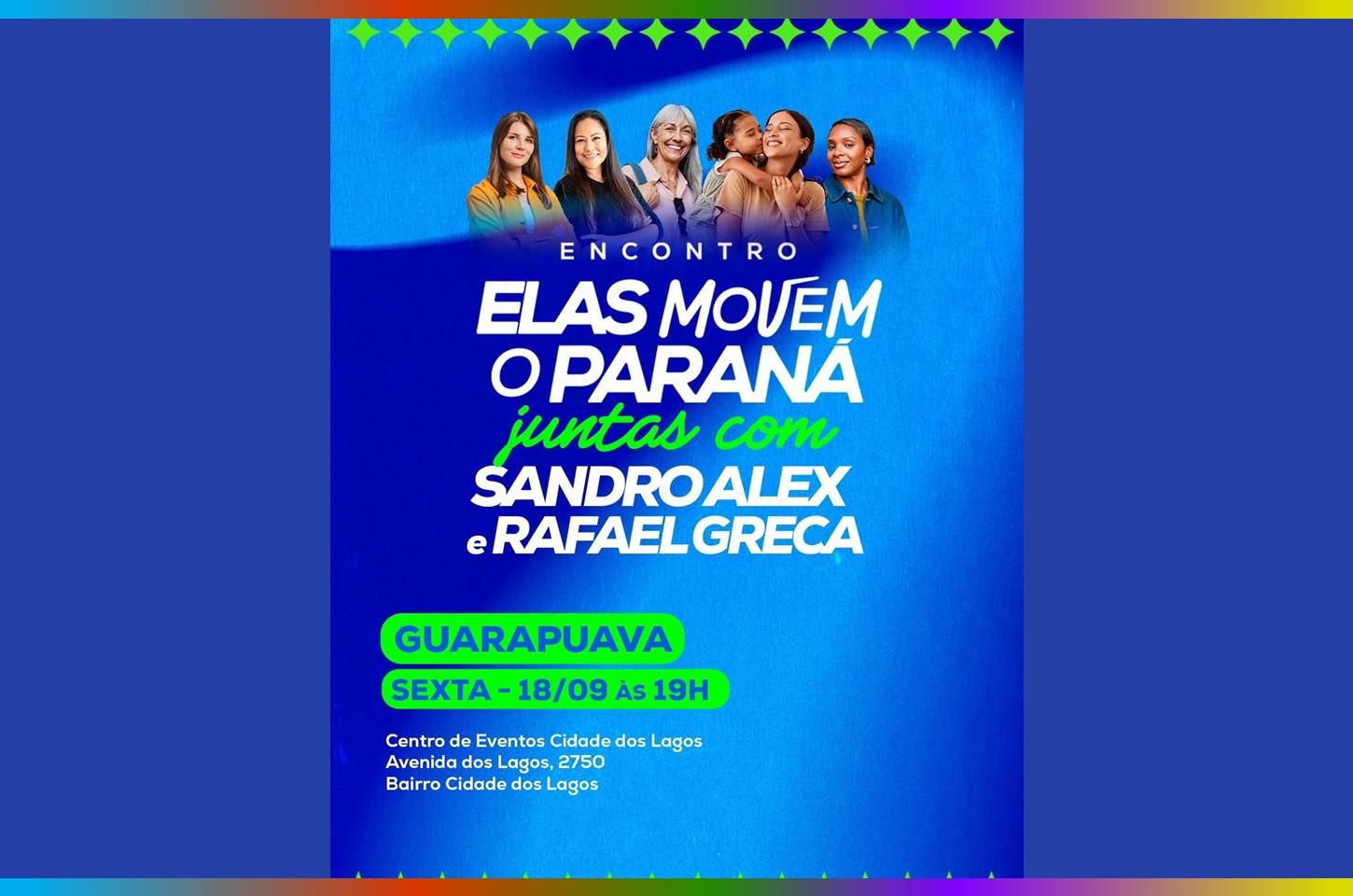 Mulheres de Guarapuava, este convite é especial para vocês! “Elas Movem o Paraná” acontece nesta sexta-feira (18)