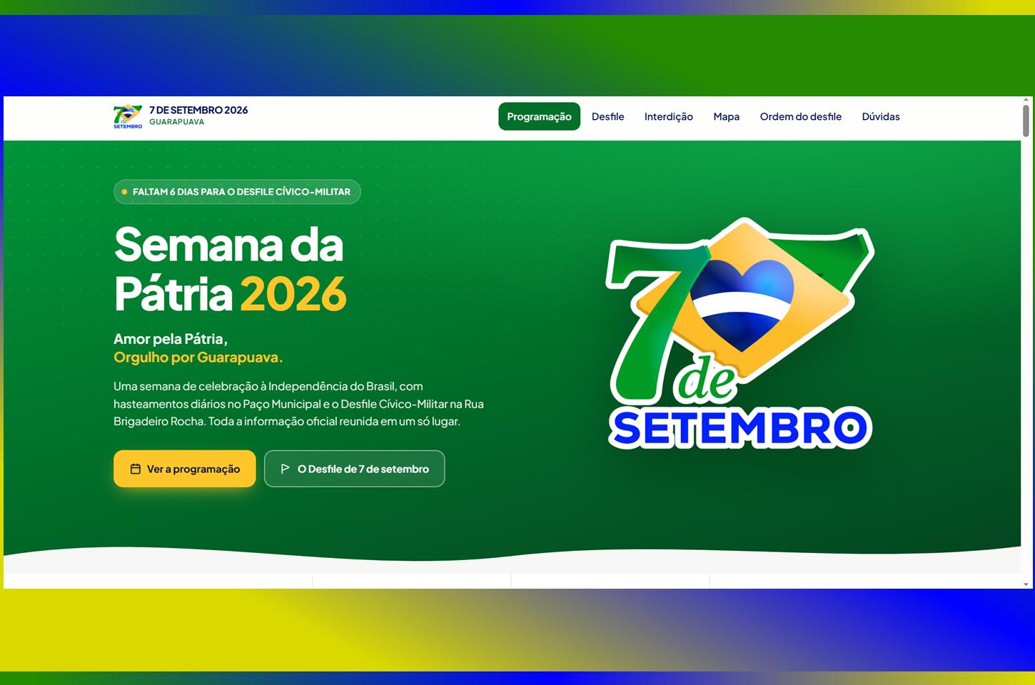 Página oficial do 7 de Setembro de Guarapuava já está no ar