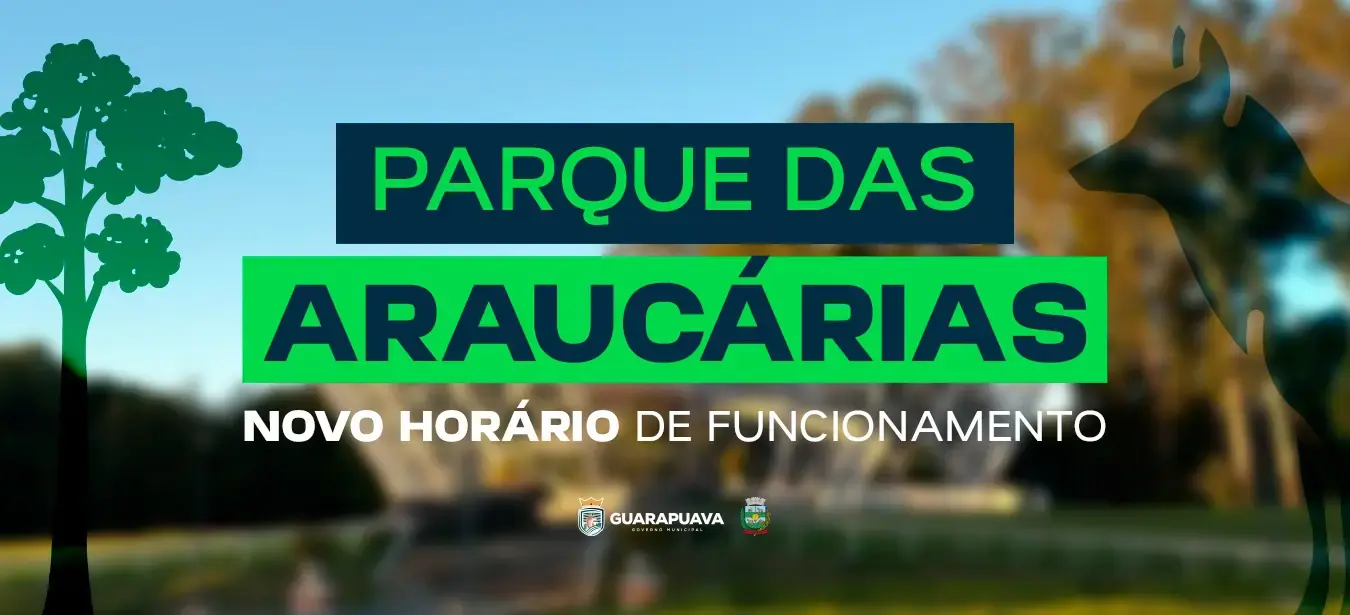 Parque das Araucárias amplia horário de funcionamento a partir desta quarta-feira (23)