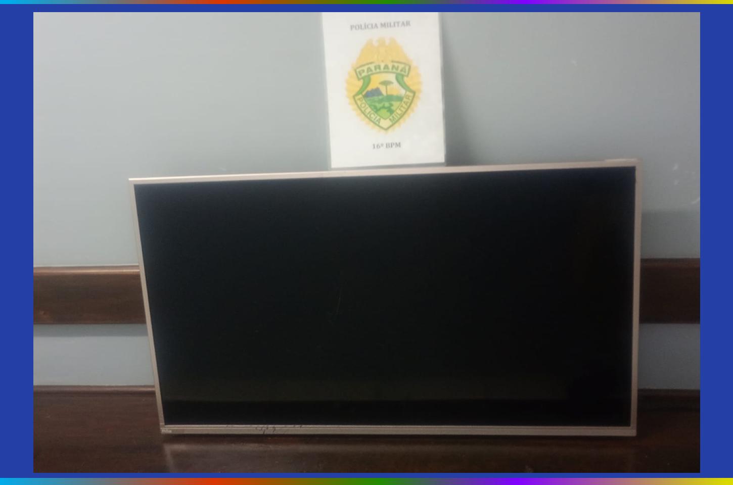 Televisor furtado de CMEI é recuperado pela Polícia Militar em Guarapuava