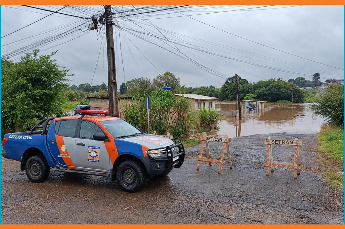 Chuvas mobilizam força-tarefa em Guarapuava e cerca de 80 famílias são assistidas