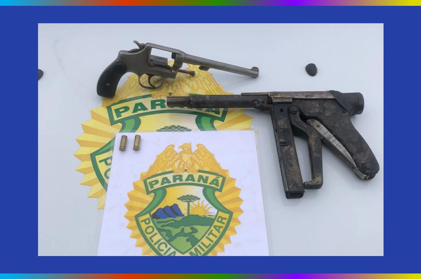 Dois homens são presos após apreensão de armas de fogo em Guarapuava