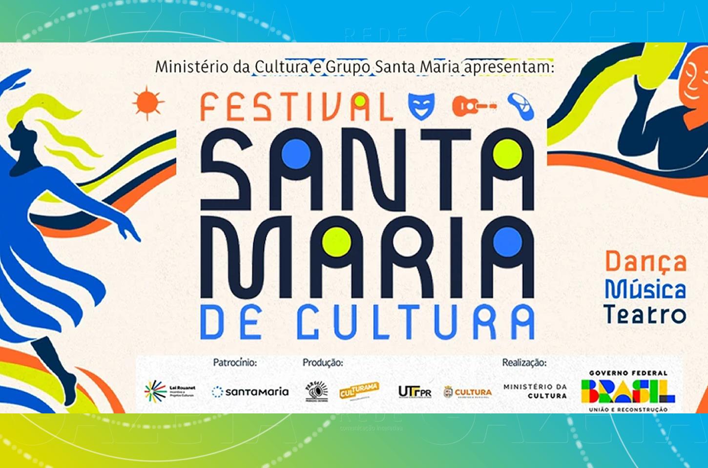   Festival Santa Maria de Cultura abre bilheteria gratuita neste domingo