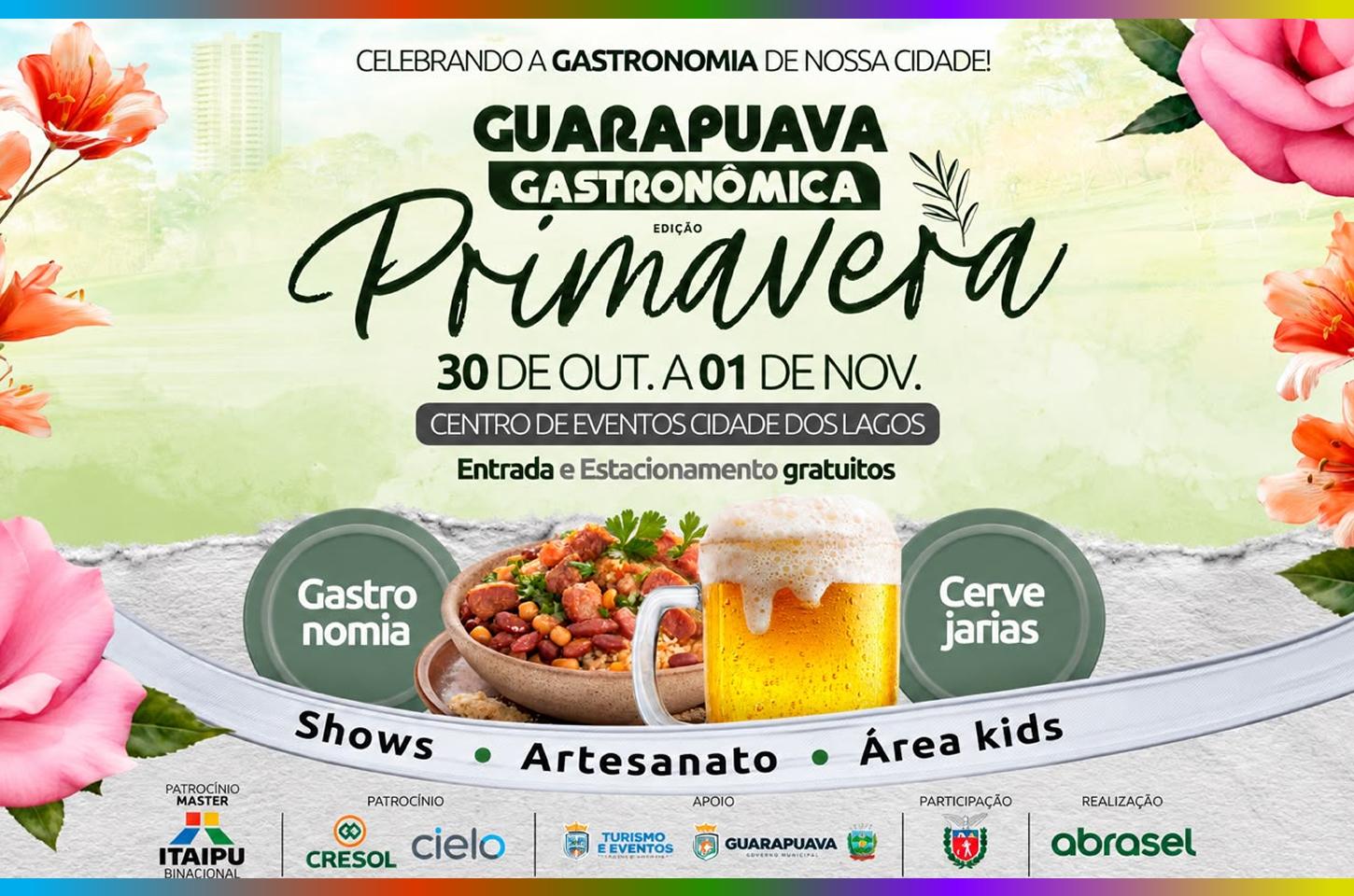 Guarapuava Gastronômica Edição Primavera terá mais de 40 estabelecimentos e show de Jeann & Julio