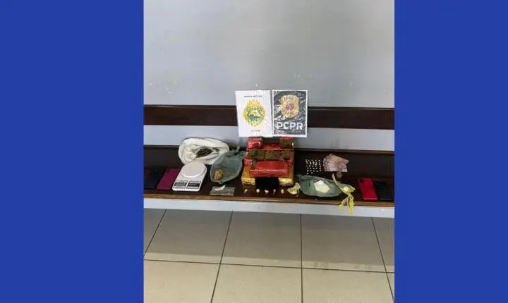 Ação conjunta das polícias Civil e Militar prende casal por tráfico no Santa Cruz