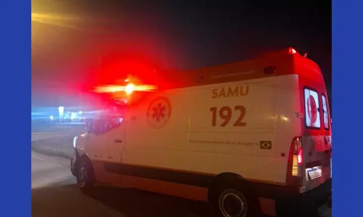 Acidente envolvendo ambulância do Samu termina com morte de pedestre na PR-170, em Pinhão