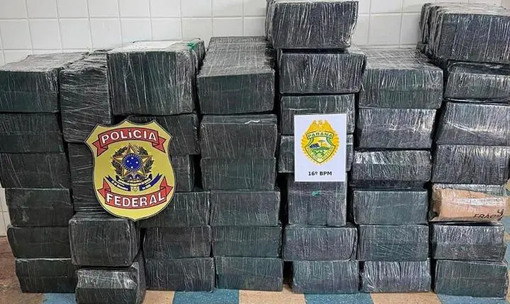 Caminhão é apreendido com mais de 900 quilos de maconha na BR-277, em Candói