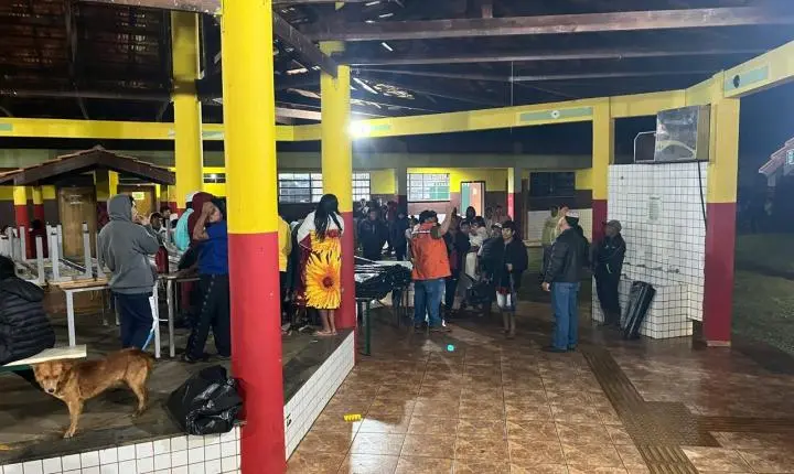 Chuva de granizo deixa cerca de 200 indígenas desalojados e mobiliza força-tarefa em Turvo