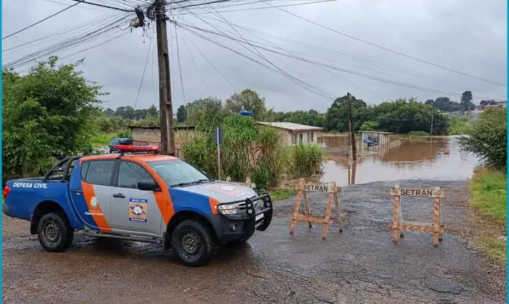 Chuvas mobilizam força-tarefa em Guarapuava e cerca de 80 famílias são assistidas