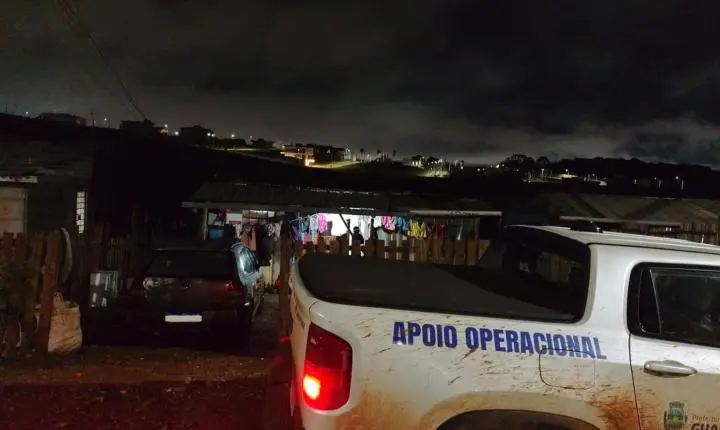 Defesa Civil atende cerca de 800 pessoas após fortes chuvas em Guarapuava