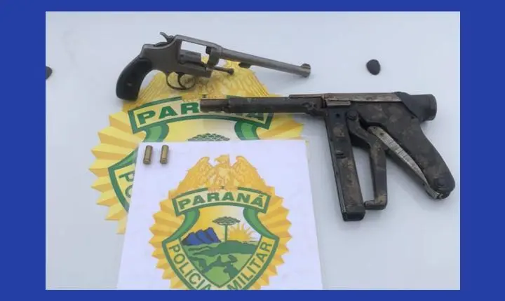 Dois homens são presos após apreensão de armas de fogo em Guarapuava