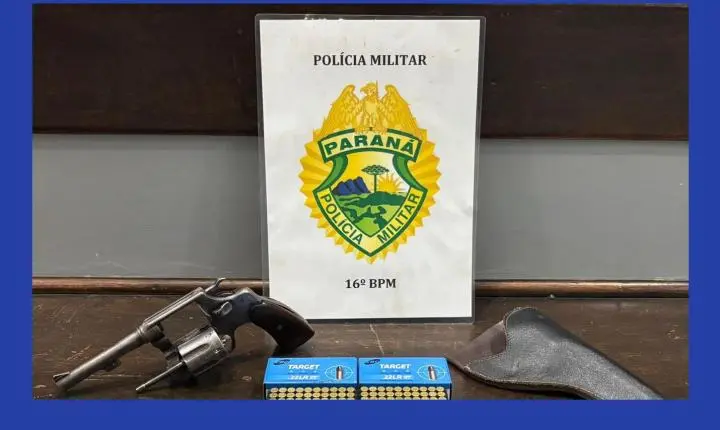 Dono de bar é preso com revólver e mais de 140 munições durante operação policial em Guarapuava
