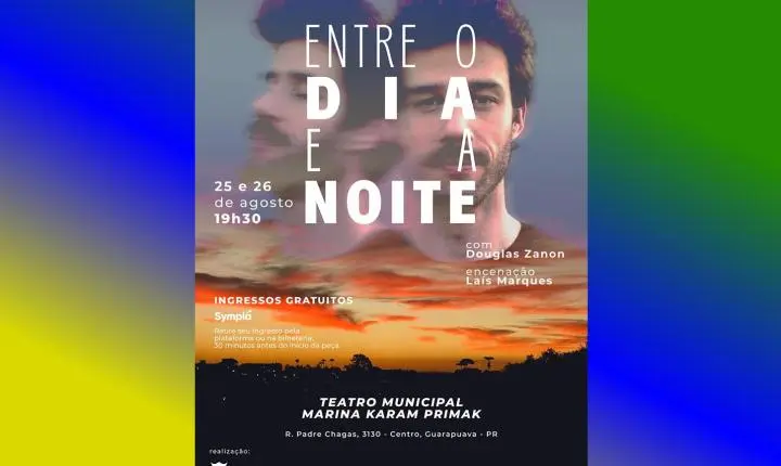 Espetáculo “Entre o Dia e a Noite” leva mitos e memórias de Guarapuava ao palco