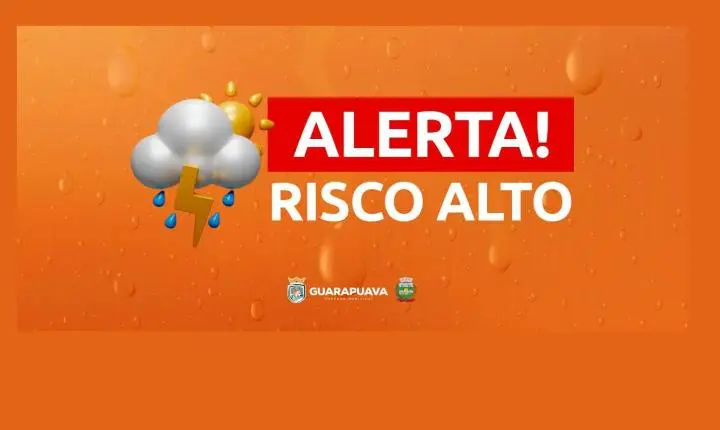 Guarapuava entra em alerta para tempestades nesta segunda-feira