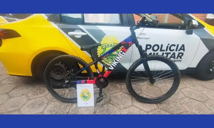 Homem é abordado com bicicleta furtada e acaba levado à delegacia em Guarapuava