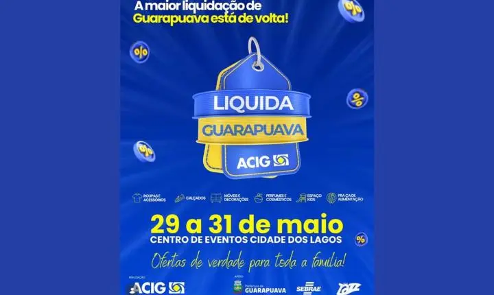 Liquida Guarapuava cresce e reúne mais de 80 expositores na Cidade dos Lagos
