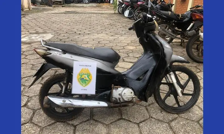 Motocicleta com sinais de adulteração é apreendida pela PM em Guarapuava