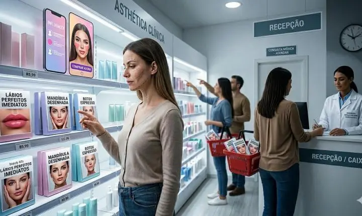 O Preço da Beleza Imediatista: Quando o Rosto Perfeito Vira um Produto de Prateleira