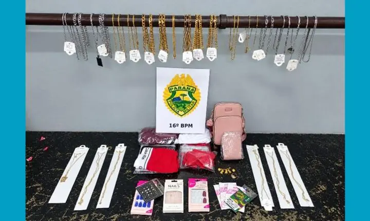 Polícia Militar recupera objetos furtados e identifica dois envolvidos em Guarapuava