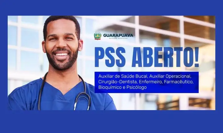 Prefeitura de Guarapuava está com inscrições abertas para Processo Seletivo Simplificado (PSS)