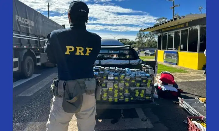 PRF prende mãe e filho com carga milionária de iPhones na BR-277, em Guarapuava (PR)