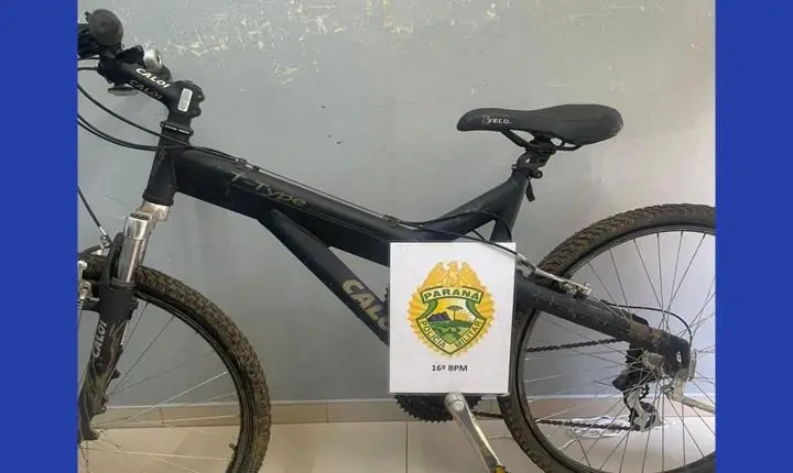 Suspeito é preso após furtar bicicleta e ser localizado com o objeto em Guarapuava