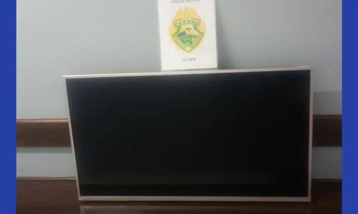 Televisor furtado de CMEI é recuperado pela Polícia Militar em Guarapuava